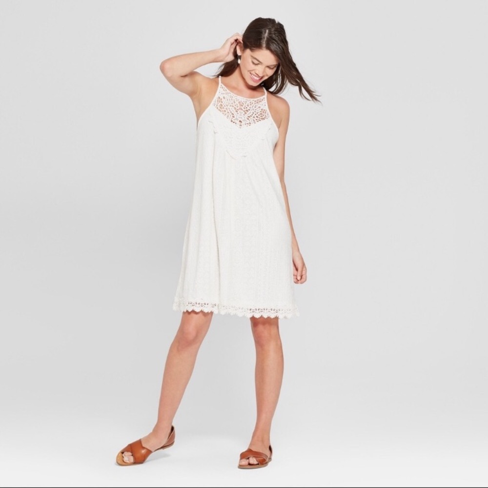NWT cream lace dress! boho lace cream white